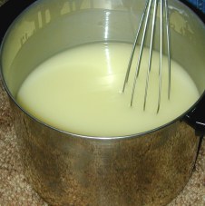 The end of the stirring process.