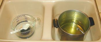 A warm or cool water bath may be necessary.