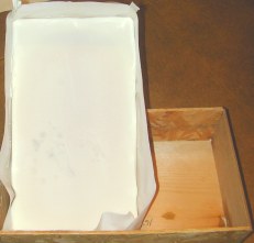 Remove the soap carefully from the box.