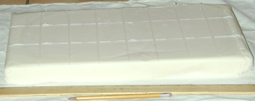 Slab marked and ready for cutting.