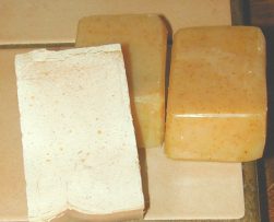 Shaved and Unshaved Soap Bars